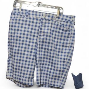 St. John's Bay Blue and White Checkered Apparel With Velcro Fastners
